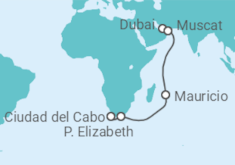 Itinerario del Crucero Emiratos Arabes, Omán, Mauricio, Sudáfrica - Costa Cruceros