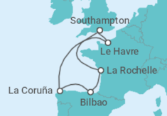 Itinerario del Crucero España, Francia - Royal Caribbean