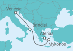 Itinerario del Crucero Italia, Grecia - MSC Cruceros