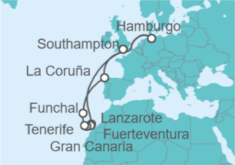 Itinerario del Crucero Islas Canarias - Cunard