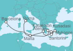 Itinerario del Crucero Malta, Grecia, Turquía - Celebrity Cruises