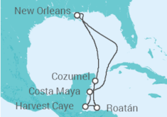 Itinerario del Crucero México, Honduras - Norwegian Cruise Line