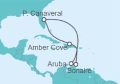 Itinerario del Crucero Aruba, Bonaire, San Eustaquio y Saba - Carnival