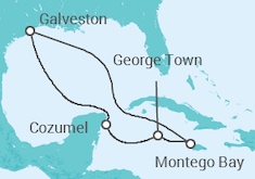 Itinerario del Crucero México, Islas Caimán, Jamaica - Carnival