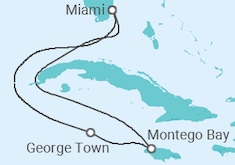 Itinerario del Crucero Jamaica, Islas Caimán - Carnival