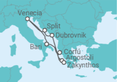 Itinerario del Crucero Grecia, Croacia, Italia - Costa Cruceros