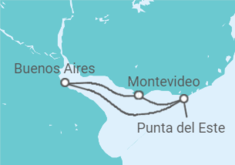 Itinerario del Crucero Uruguay - Costa Cruceros