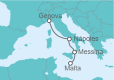 Itinerario del Crucero Italia - MSC Cruceros