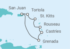 Itinerario del Crucero Islas Vírgenes - Reino Unido, Santa Lucía - Celebrity Cruises