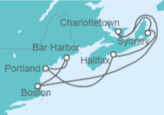 Itinerario del Crucero Canadá, USA - Norwegian Cruise Line