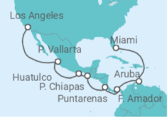 Itinerario del Crucero Aruba, Panamá, Costa Rica, México - Princess Cruises