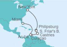 Itinerario del Crucero Saint Maarten, Santa Lucía, Curaçao, Aruba - Princess Cruises