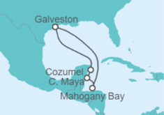 Itinerario del Crucero México - Carnival