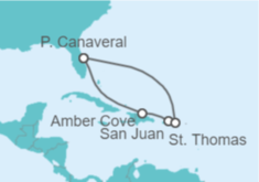 Itinerario del Crucero Puerto Rico, Islas Vírgenes - Eeuu - Carnival