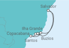 Itinerario del Crucero Brasil - MSC Cruceros