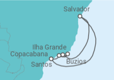 Itinerario del Crucero Brasil - MSC Cruceros