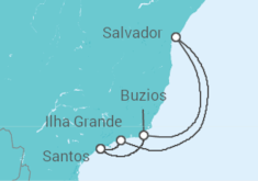 Itinerario del Crucero Brasil - MSC Cruceros