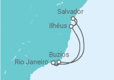 Itinerario del Crucero Brasil - MSC Cruceros