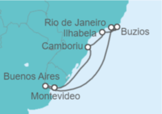 Itinerario del Crucero Argentina, Brasil - MSC Cruceros