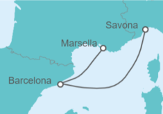 Itinerario del Crucero España - Costa Cruceros