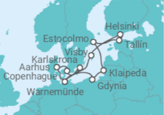 Itinerario del Crucero Polonia, Lituania, Suecia, Estonia, Finlandia, Dinamarca - MSC Cruceros