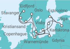 Itinerario del Crucero Alemania, Polonia, Suecia, Letonia, Dinamarca, Noruega - MSC Cruceros