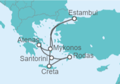 Itinerario del Crucero Turquía, Grecia - Costa Cruceros