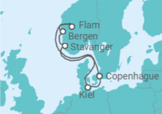 Itinerario del Crucero Dinamarca, Noruega - Costa Cruceros