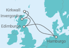 Itinerario del Crucero Reino Unido - Costa Cruceros