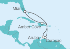 Itinerario del Crucero Aruba, Curaçao - Carnival