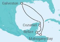 Itinerario del Crucero México, Belice - Carnival