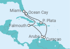 Itinerario del Crucero Jamaica, Aruba, Curaçao - MSC Cruceros