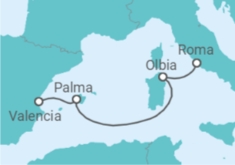 Itinerario del Crucero España, Italia - Costa Cruceros