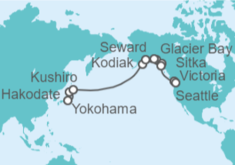 Itinerario del Crucero desde Yokohama a Seattle (EE.UU.)  - Cunard