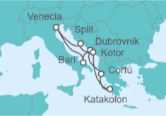 Itinerario del Crucero Italia, Croacia, Grecia, Montenegro - Costa Cruceros