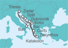 Itinerario del Crucero desde Venecia (Italia)  a Trieste (Italia) - Costa Cruceros