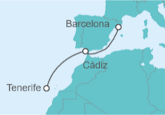 Itinerario del Crucero España - Costa Cruceros