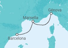 Itinerario del Crucero Francia - Costa Cruceros