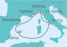 Itinerario del Crucero Italia, España - MSC Cruceros