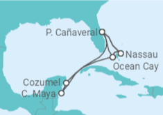 Itinerario del Crucero Bahamas, USA, México - MSC Cruceros