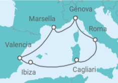 Itinerario del Crucero Italia, Francia, España - MSC Cruceros
