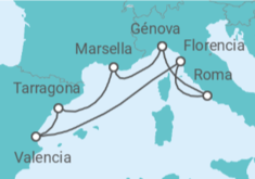 Itinerario del Crucero España, Italia, Francia - MSC Cruceros