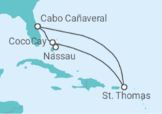 Itinerario del Crucero Islas Vírgenes - Eeuu, Bahamas - Royal Caribbean