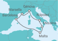 Itinerario del Crucero Malta, España, Francia, Italia - MSC Cruceros