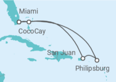 Itinerario del Crucero Puerto Rico, Saint Maarten - Royal Caribbean