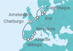 Itinerario del Crucero Dinamarca, Holanda, Francia, España - MSC Cruceros