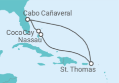 Itinerario del Crucero Islas Vírgenes - Eeuu, Bahamas - Royal Caribbean