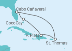 Itinerario del Crucero Islas Vírgenes - Eeuu - Royal Caribbean
