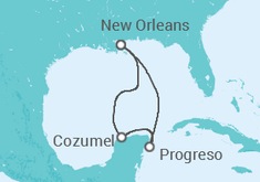 Itinerario del Crucero México - Carnival