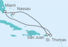 Itinerario del Crucero Bahamas, Puerto Rico, Islas Vírgenes - Eeuu - Royal Caribbean
